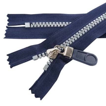 Fogazott műanyag cipzár 5K-T6 zárt, kék 330