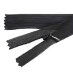 Hurkolt rejtett cipzár zárt #3, fekete, 3W0