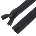 Hurkolt rejtett cipzár zárt #3, fekete, 3W0