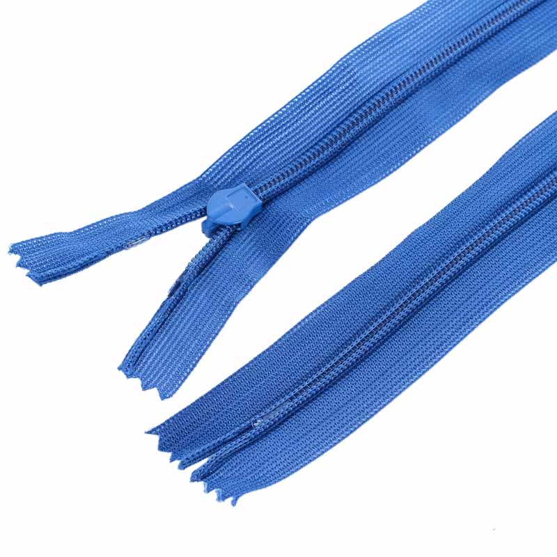 Hurkolt rejtett cipzár zárt #3, kék-340, 3W0