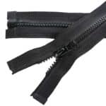 Műanyag cipzár #3, nyitható 3K0-V4 fekete