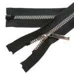 Műanyag cipzár #3, nyitható 3KD-XS fekete