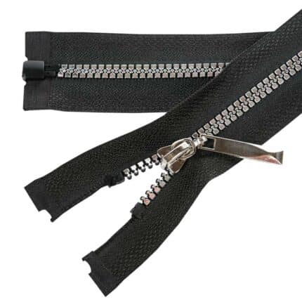 Műanyag cipzár #3, nyitható 3KD-XS fekete