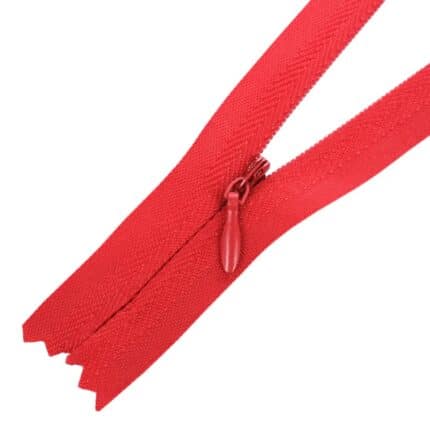 Rejtett cipzár zárt #3, piros-148, 3Z0