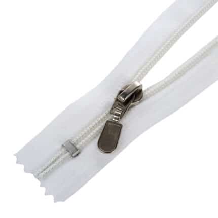 Spirál cipzár 5D-X1 zárt, fehér