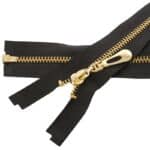 Fém cipzár nyitható #3M0-RU sárgaréz, fekete