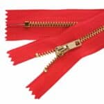 Fém cipzár zárt #4M0 sárgaréz, piros 148