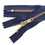 Fém cipzár zárt #5M0 sárgaréz, kék 330