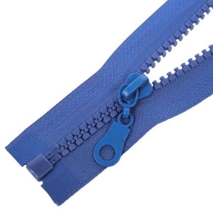 Fogazott műanyag cipzár nyitható #5K0-M4 kék 340