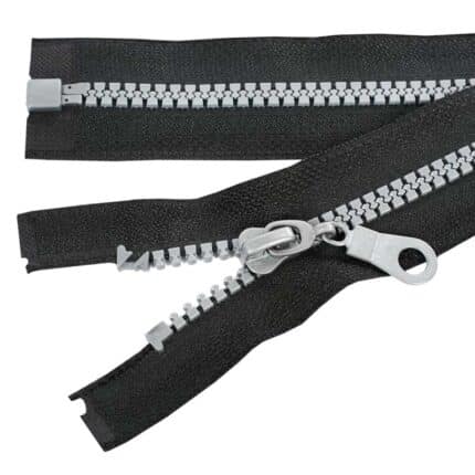 Műanyag cipzár #5 nyitható 5K0-M1 fekete