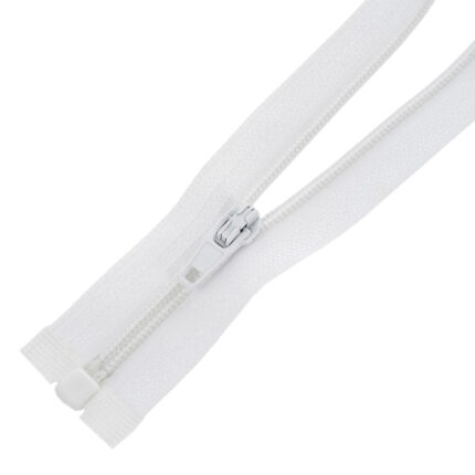 Spirál cipzár megerősített #3C0-R, nyitható fehér