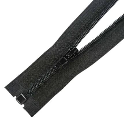 Spirál cipzár megerősített #3C0-R, nyitható fekete