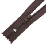 Spirál cipzár megerősített #3C0, zárt, barna 304