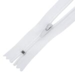 Spirál cipzár megerősített #3C0, zárt, fehér