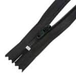 Spirál cipzár megerősített #3C0, zárt, fekete