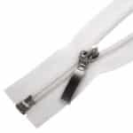 Spirál cipzár nyitható #5D0 fém húzó, fehér