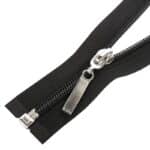 Spirál cipzár nyitható #5D0 fém húzó, fekete