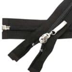 Spirál cipzár nyitható #5D0 fém húzó, fekete