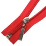 Spirál cipzár nyitható #5D0 fém húzó, piros 148