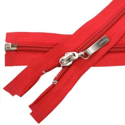 Spirál cipzár nyitható #5D0 fém húzó, piros 148