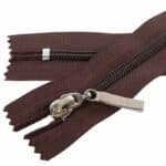 Spirál cipzár zárt #5D0 autolock barna 304