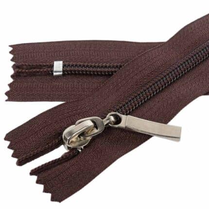 Spirál cipzár zárt #5D0 autolock barna 304