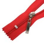 Spirál cipzár zárt #5D0 fém húzó autolock piros 148
