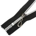 Cipzár ezüst színű spirállal zárt #5D0 fekete