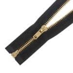 Fém cipzár nyitható #4M0 sárgaréz fekete