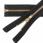 Fém cipzár nyitható #4M0 sárgaréz fekete