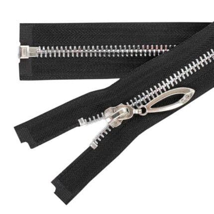 Fém cipzár nyitható #5AB C1 alumínium fekete