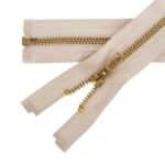 Fém cipzár nyitható #5M0 sárgaréz drapp 307