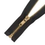 Fém cipzár nyitható #5M0 sárgaréz fekete