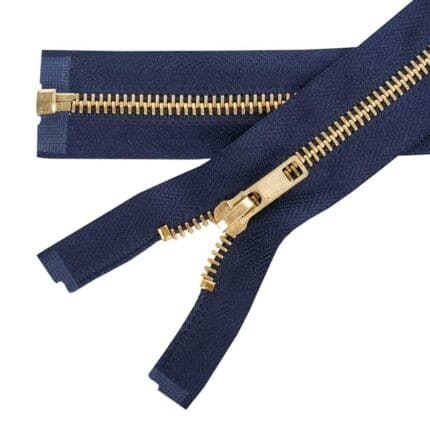 Fém cipzár nyitható #5M0 sárgaréz kék 330