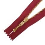 Fém cipzár zárt #4M0 sárgaréz bordó 178