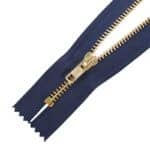 Fém cipzár zárt #4M0 sárgaréz kék 330