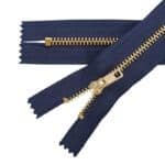 Fém cipzár zárt #4M0 sárgaréz kék 330