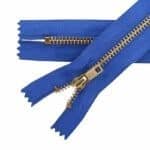 Fém cipzár zárt #4M0 sárgaréz kék 340