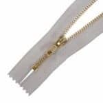 Fém cipzár zárt #4M0 sárgaréz szürke 310