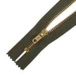 Fém cipzár zárt #4M0 sárgaréz zöld 327