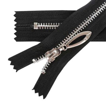 Fém cipzár zárt #5AB C1 alumínium fekete