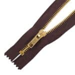 Fém cipzár zárt #5M0 sárgaréz barna 304