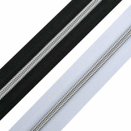 Folyóméteres cipzár #5 ezüst színű spirál T50-S1