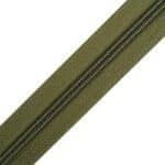 Folyóméteres cipzár #5 műanyag spirál T50 olajzöld 263