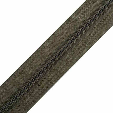 Folyóméteres cipzár #5 műanyag spirál T50 zöld 327