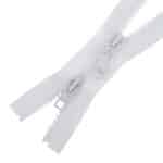 Kétkocsis műanyag cipzár nyitható #5 2K0-M4 fehér