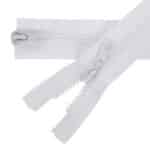 Kétkocsis műanyag cipzár nyitható #5 2K0-M4 fehér