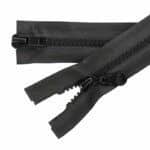 Kétkocsis műanyag cipzár nyitható #5 2K0-M4 fekete