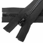 Műanyag cipzár nyitható #8K0-V4 fekete