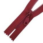 Műanyag cipzár zárt #5K0-M9 bordó 178